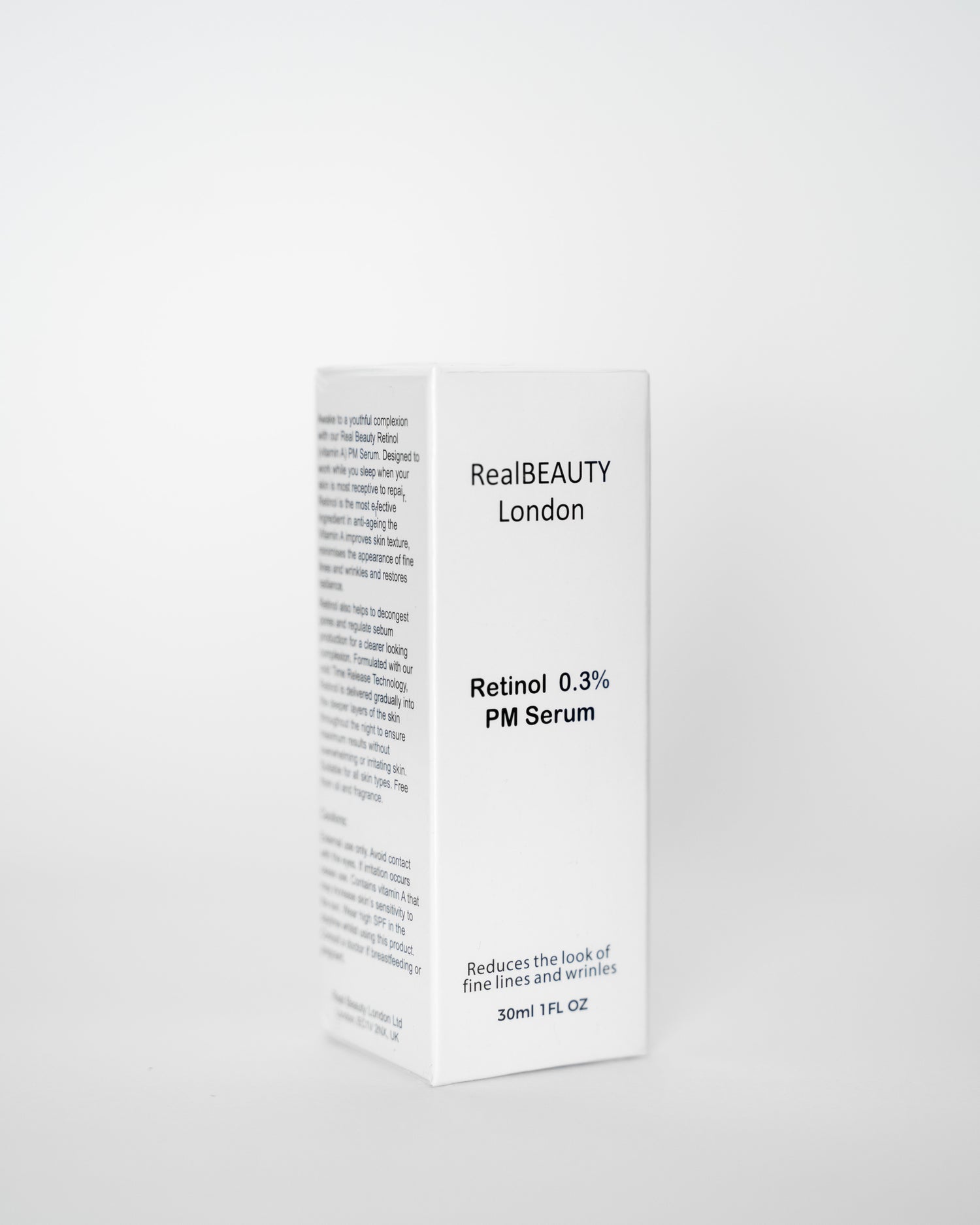 Retinol Serum Box Side-on | Real Beauty London