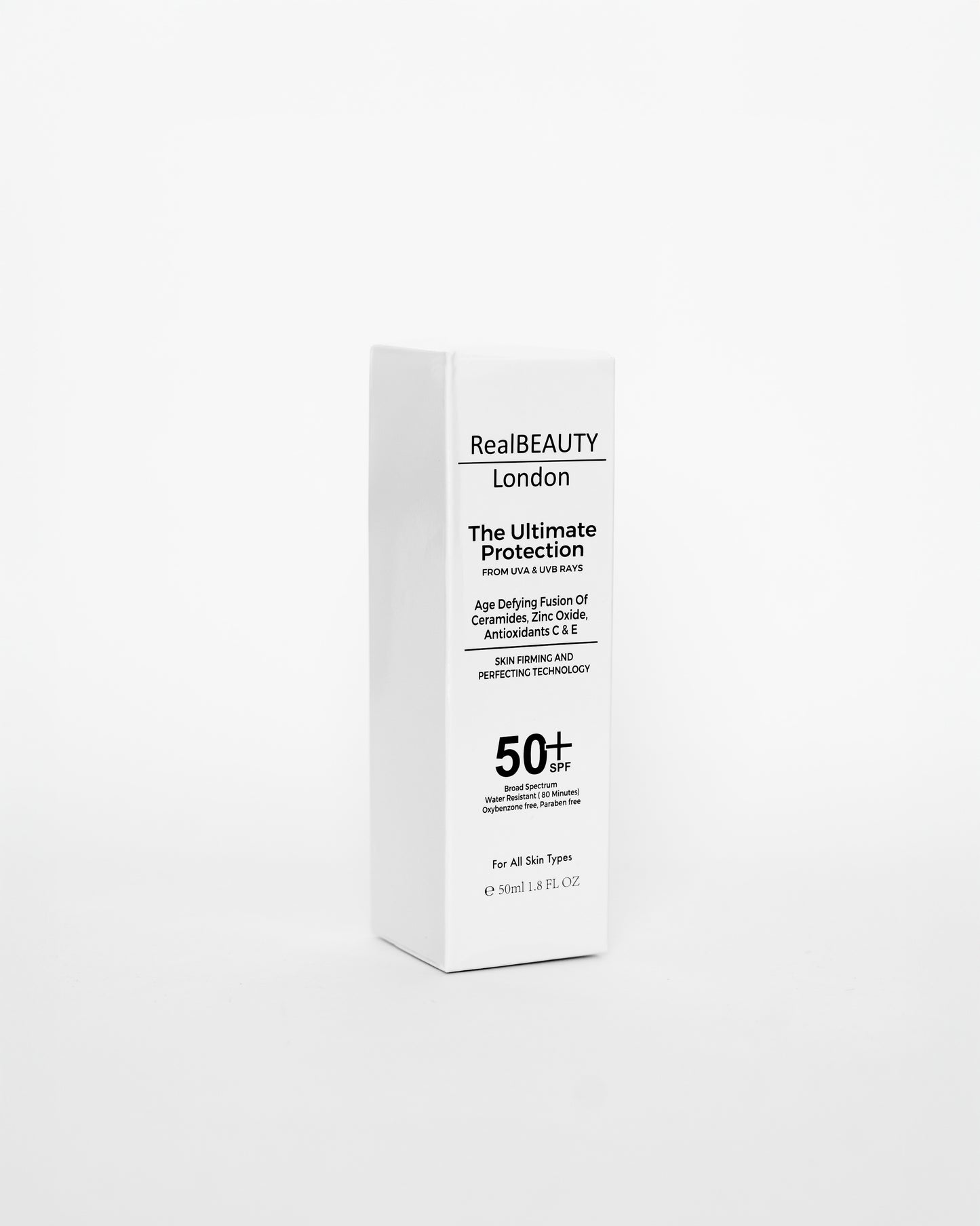 The Ultimate Protection SPF 50 Box Side-on | Real Beauty London