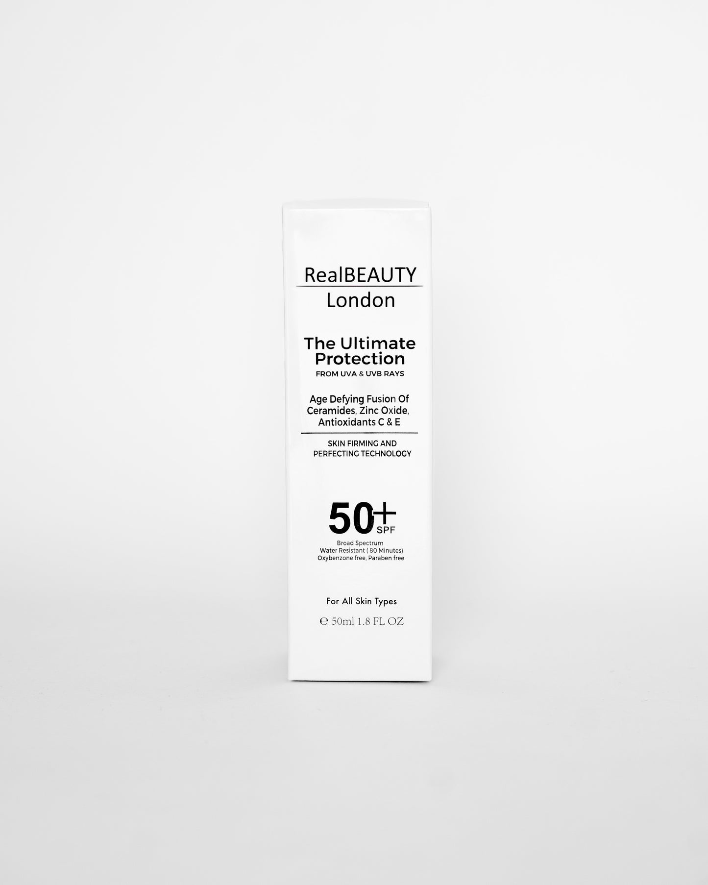 The Ultimate Protection SPF 50 Box Front Facing | Real Beauty London