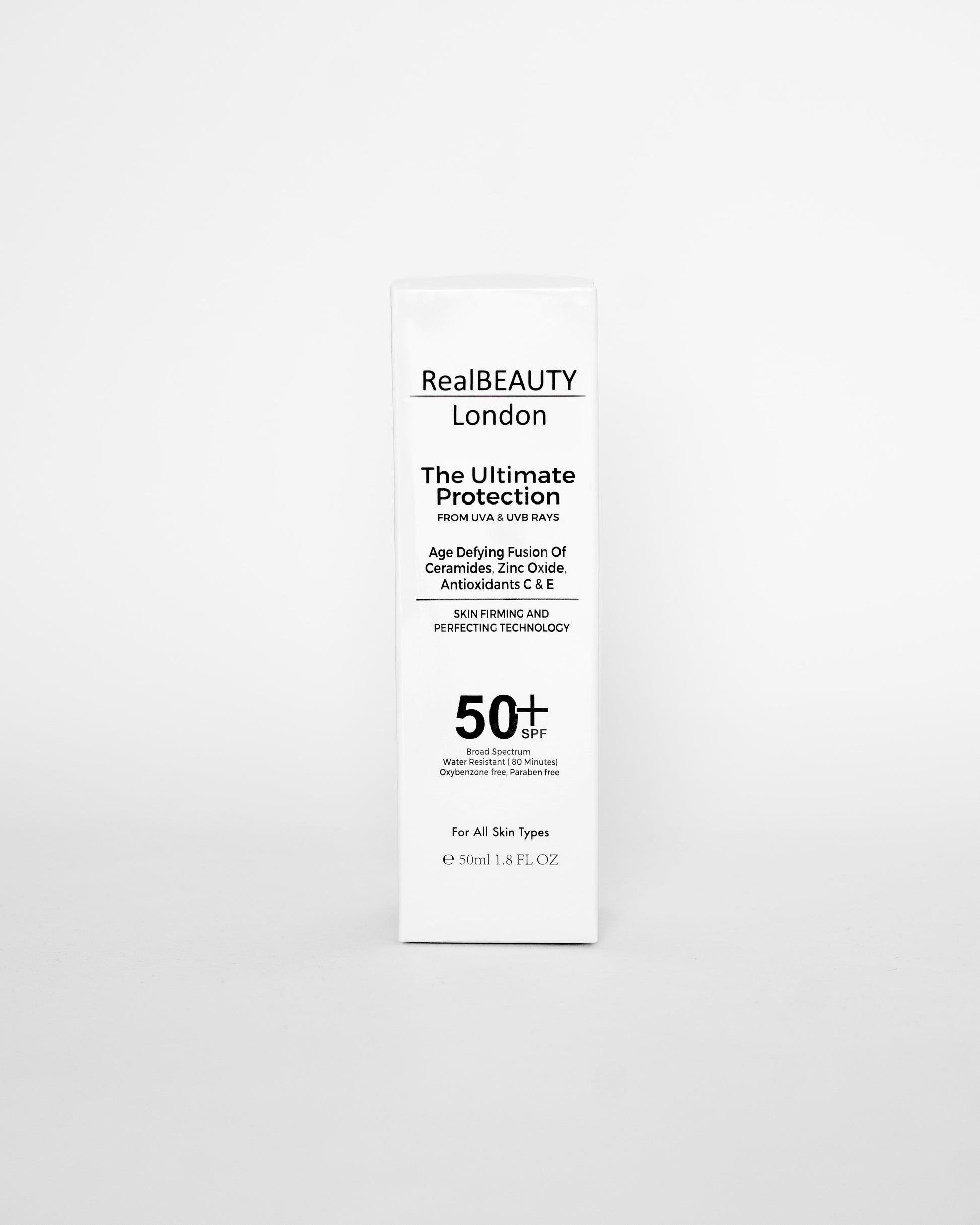 The Ultimate Protection SPF 50 Box Front Facing | Real Beauty London