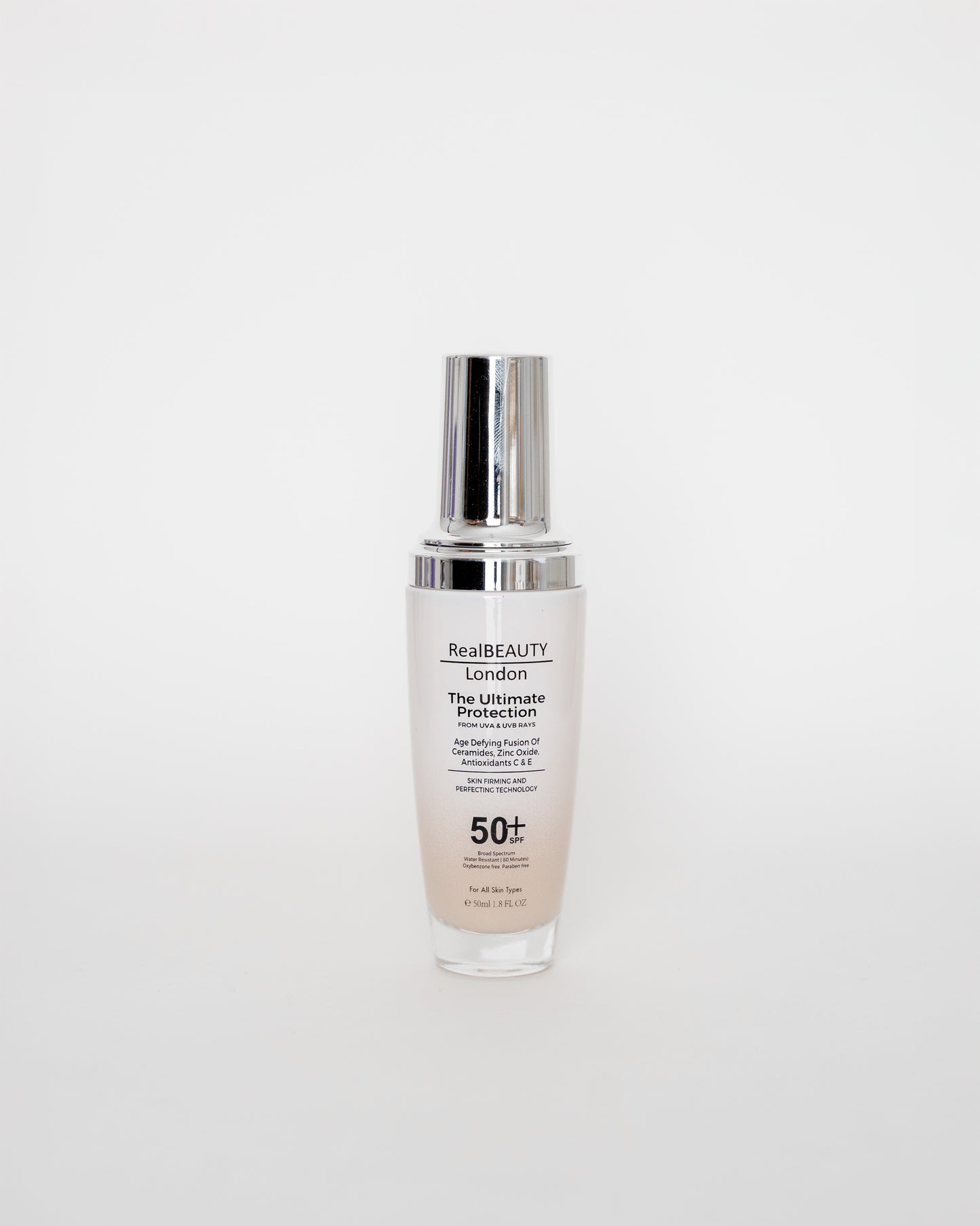 The Ultimate Protection SPF 50 Bottle Front Facing | Real Beauty London