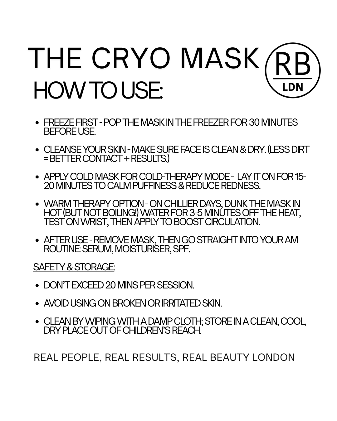 Cryo Face Mask