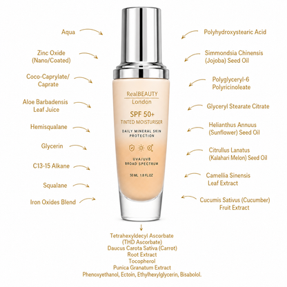 PRE ORDER 1 AUGUST - Tinted SPF 50 Moisturiser - Mineral Based - UVA/UVB Protection