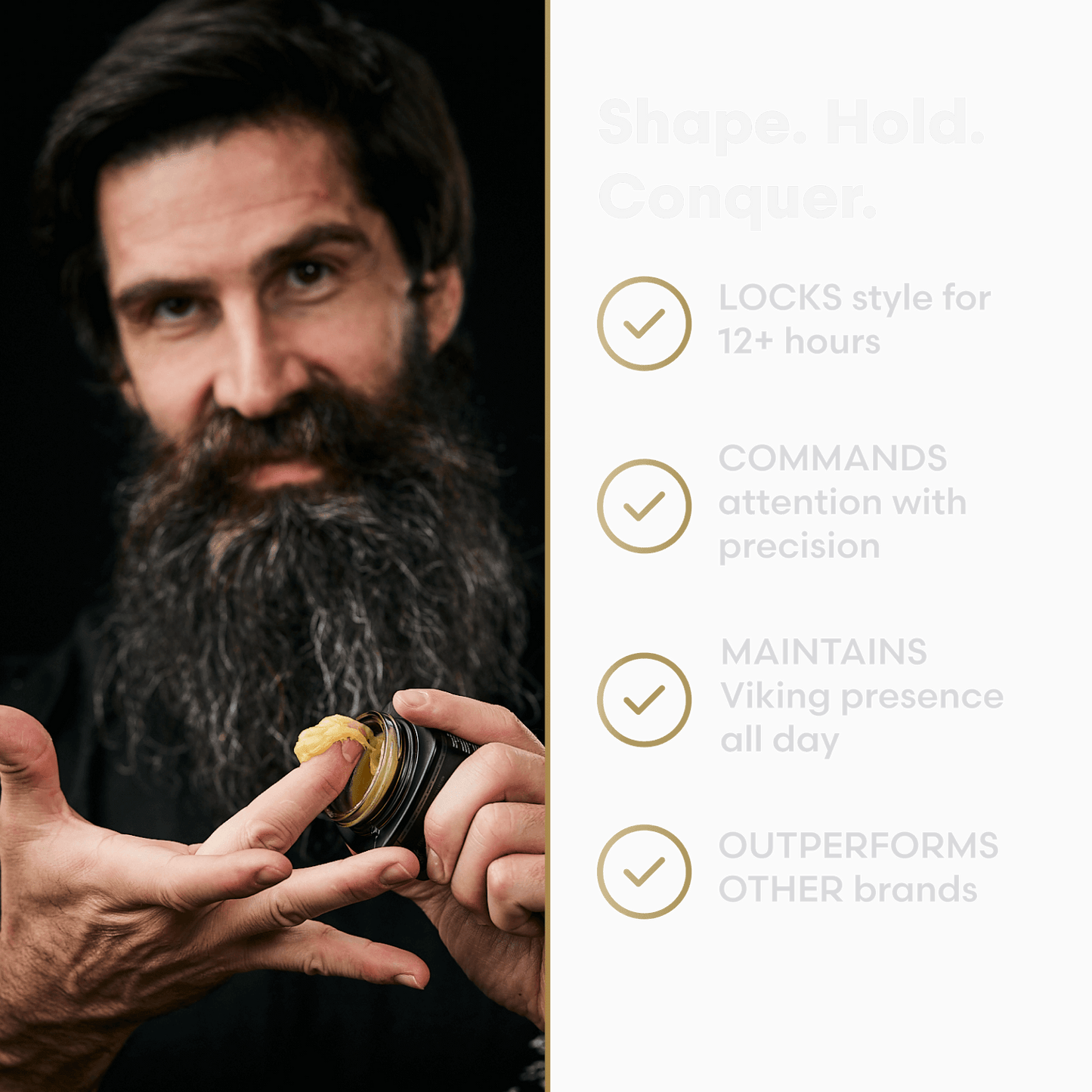 Clear Mustache Wax for a Natural Hold