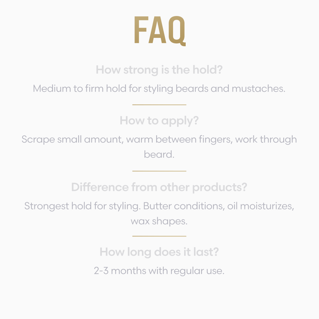 Clear Mustache Wax for a Natural Hold